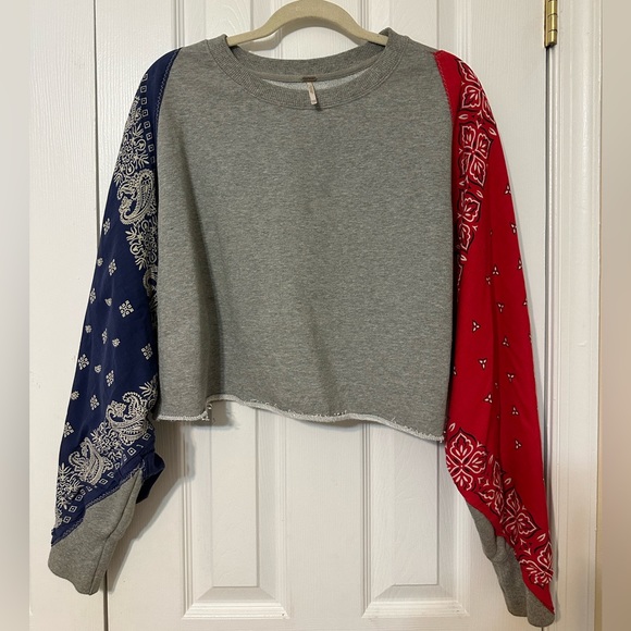 FREE PEOPLE BANDANA SWEATSHIRT